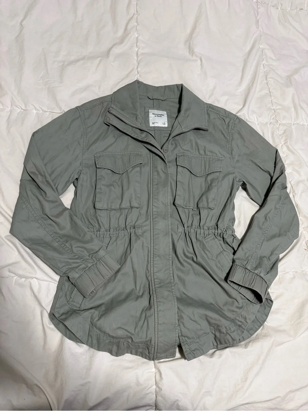 Abercrombie & Fitch Women's Sage Gray Utility Jacket